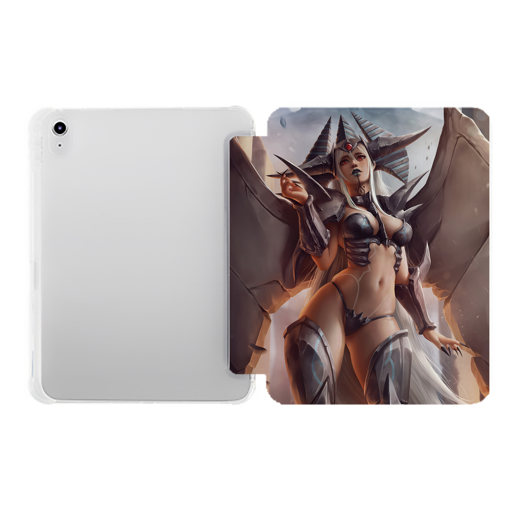 （画像用） 遊☆戯☆王 Yu-Gi-Oh! IPad ケース ペン収納付き 三つ折りスタンド PUレザー×シリコン 対応機種9.5/10.5/10.9インチ